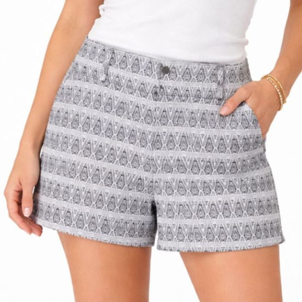 Ann Taylor LOFT Womens 00 Metallic Bronze Geometric Boho The Riviera Shorts